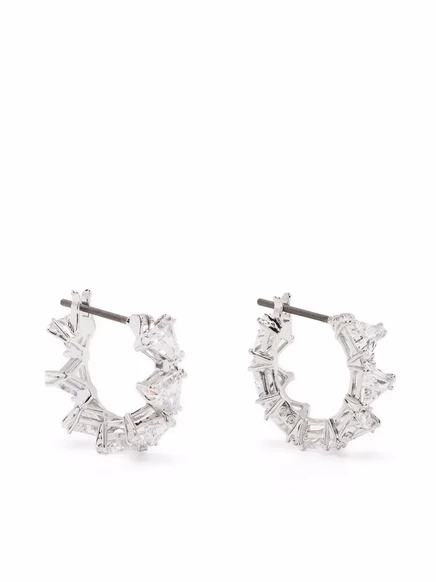 Женские серьги Swarovski Matrix mini hoop, серебристые