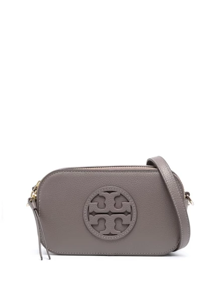 Кожаная сумка Tory Burch mini Miller из кожи через плечо brown
