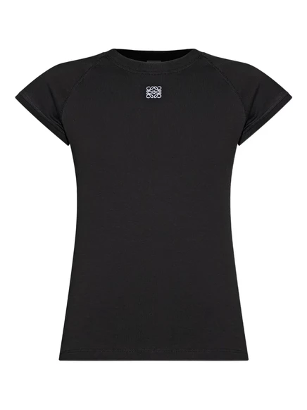 Футболка с вышитой анаграммой LOEWE black