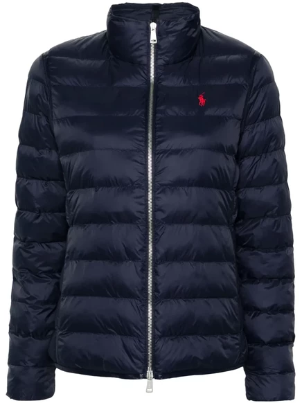 Женский пуховик Polo Ralph Lauren с вышивкой Pony, синий
