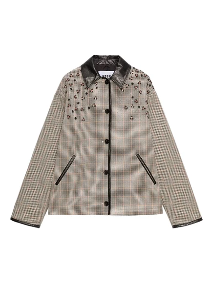 Пальто с воротником в клетку от MSGM neutrals