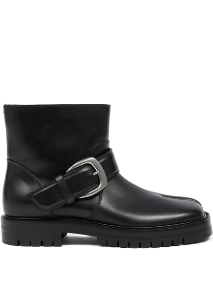 Модные ботильоны Maison Margiela Tabi с пряжкой на щиколотке black