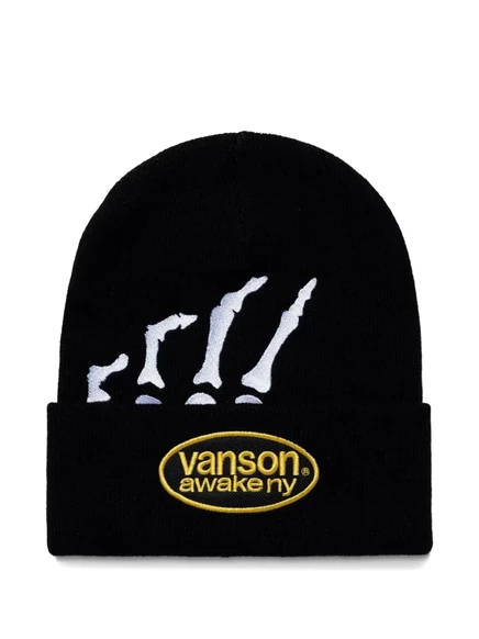 Мужская вязаная шапка Awake NY Vanson Skeleton, черная