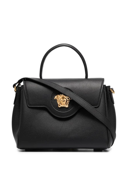 Кожаная сумка для рук Versace La Medusa black