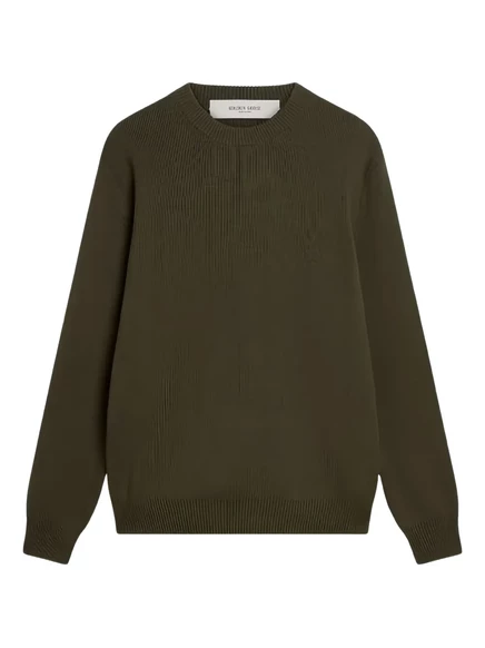 Свитер с круглым вырезом и логотипом Golden Goose green