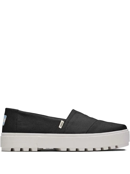 Женские слипоны TOMS Lug, черно-белые