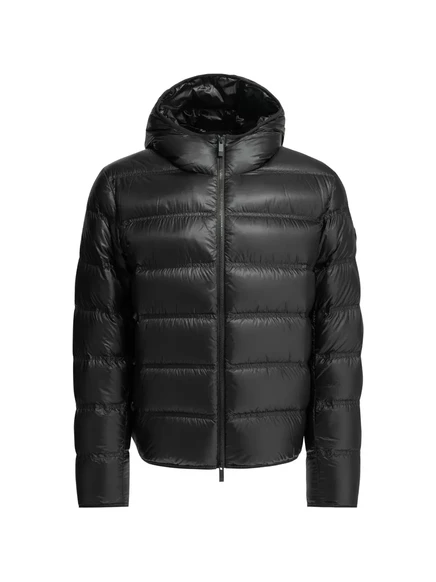 Мужской пуховик Moncler Guadiana с капюшоном, черный