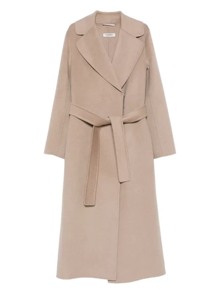 Женское пальто S. Max Mara с поясом, бежевое
