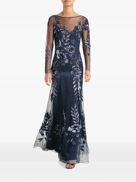 Женское платье Temperley London Lavinia с пайетками, синее