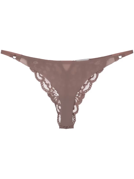 Женские стринги Fleur du Mal Charlotte из кружева, телесные