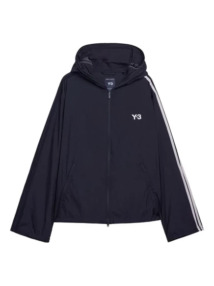 Унисекс куртка Y-3 Wired 3-Stripe с капюшоном, синяя