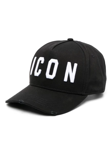 Унисекс бейсболка DSquared2 Icon с вышивкой, черная