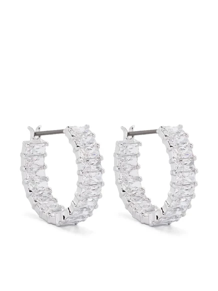 Женские серьги-кольца Swarovski Matrix, серебристые