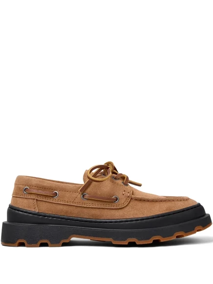 Женские лодочные туфли Camper Brutus+, замшевые, коричневые