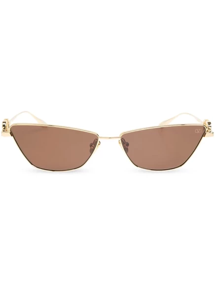 Женские солнцезащитные очки Valentino Garavani Eyewear VLogo cat-eye, золотистые