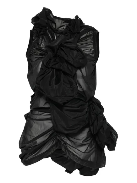 Женский топ Comme des Garçons с рюшами, черный