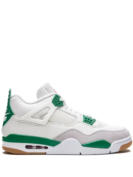 Кроссовки Jordan Air Jordan 4 SB Pine Green, бело-зеленые