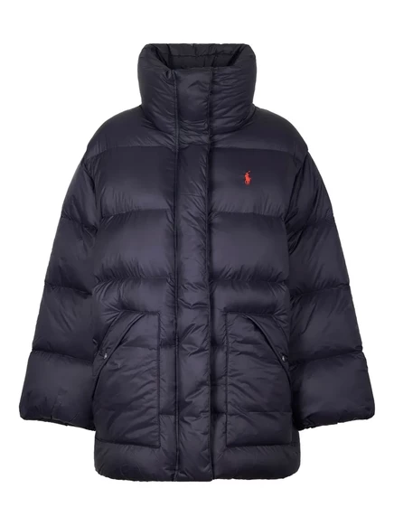 Женский пуховик Polo Ralph Lauren с вышитым логотипом, черный