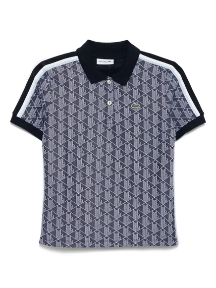 Женское поло Lacoste жаккардовое с монограммой