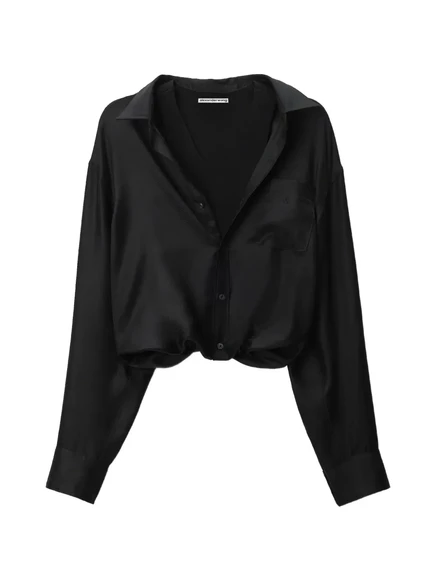 Женская блузка Alexander Wang из шелка, черная