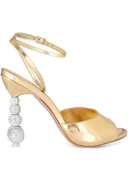 Босоножки Sophia Webster Natalia, 100 мм, золотистые