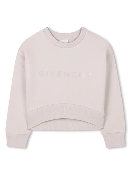 Детская толстовка Givenchy Kids с логотипом, кремовая
