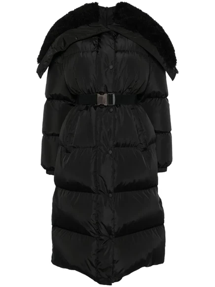 Женская парка moncler bruneaux пуховая с капюшоном, черная