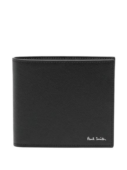 Мужское портмоне Paul Smith из телячьей кожи, черное