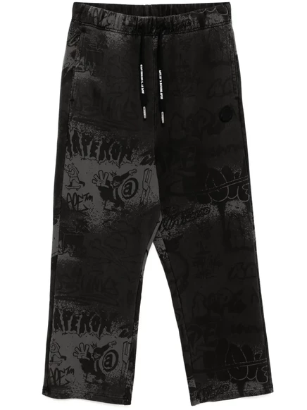 Мужские спортивные штаны AAPE BY A BATHING APE с граффити, черные