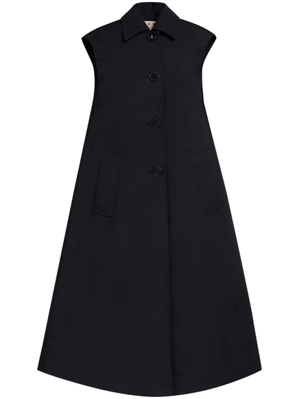 Двубортный хлопчатобумажный жилет Marni black