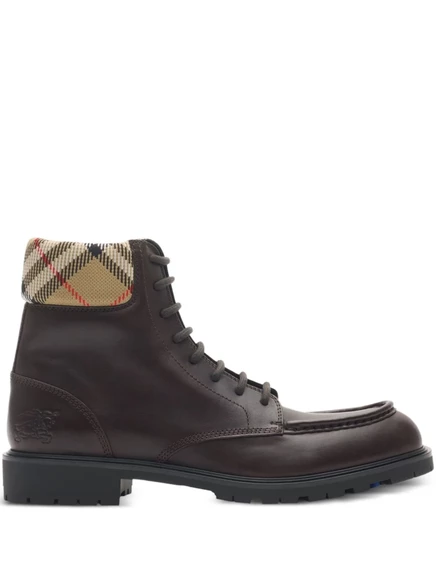 Кожаные ботинки Burberry Combat Rogue brown