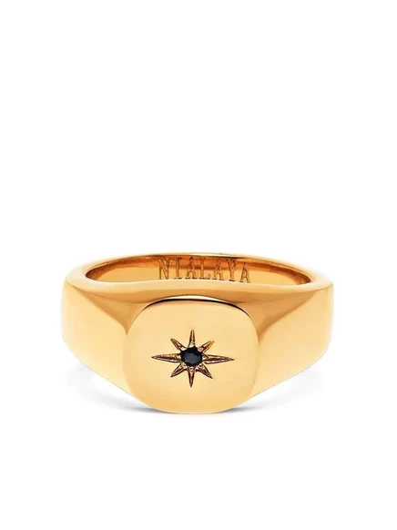 Женское кольцо Nialaya Jewelry Skyfall Starburst, золотистое