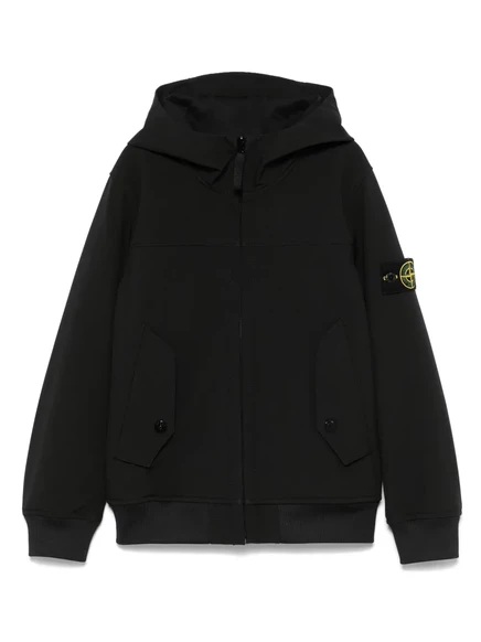 Куртка с капюшоном Stone Island Junior black