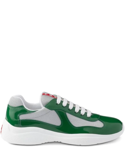 Блестящие кроссовки Prada Linea Rossa  green