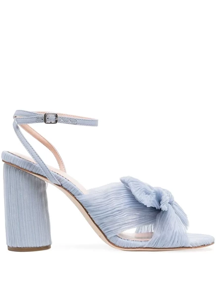 Босоножки Loeffler Randall plissé с деталями длиной 90 мм blue