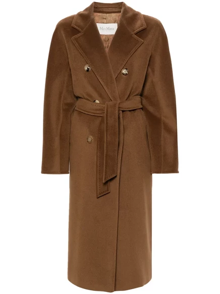 Женское пальто Max Mara Madame 101801 двубортное, коричневое