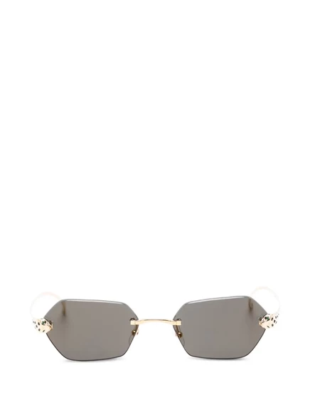 Очки солнцезащитные Cartier Eyewear геометрическая оправа, золотистые