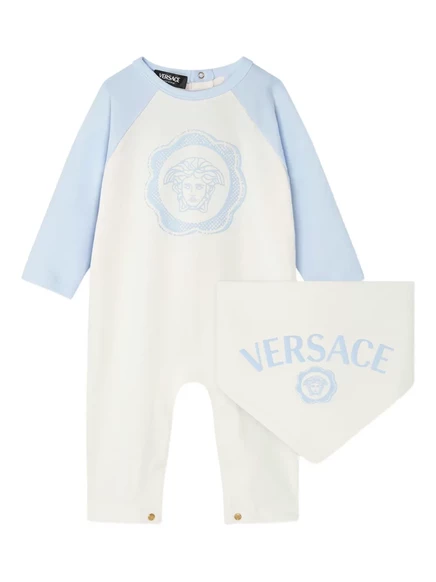 Мальчиковый комбинезон Versace Kids с принтом Медуза, голубой