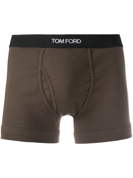 Мужские боксеры Tom Ford с логотипом на поясе, зеленые