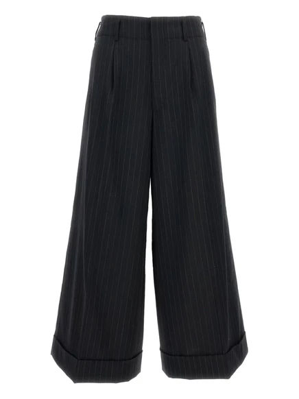 Женские брюки Comme des Garçons в полоску, черные