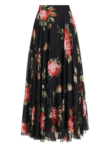 Женская юбка Dolce & Gabbana миди, черная