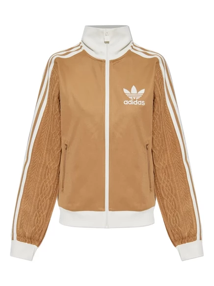 Женская толстовка Adidas на молнии, коричневая