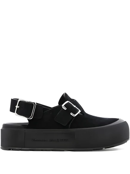 Мужские сандалии Alexander McQueen платформенные, черные