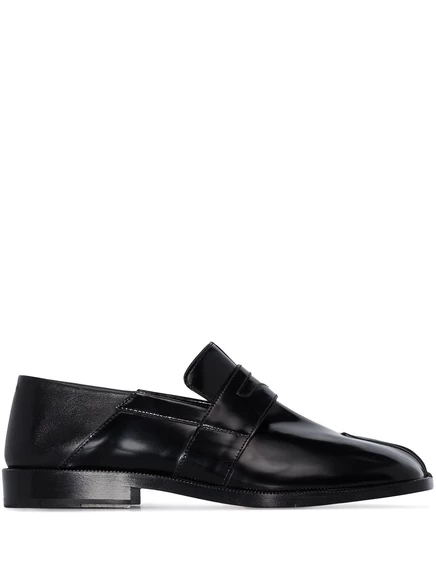 Женские лоферы Maison Margiela Tabi кожаные, черные