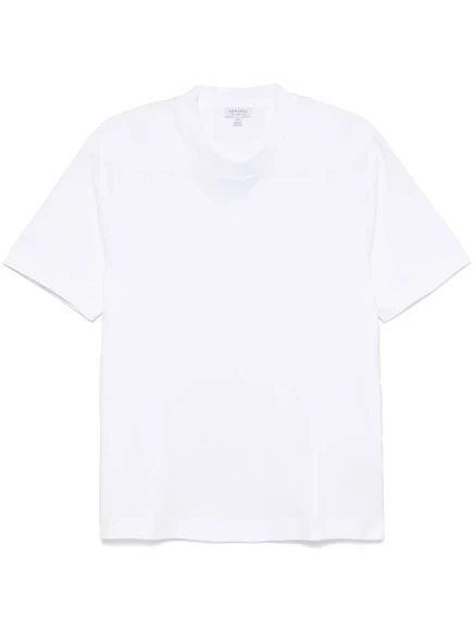 Хлопковая футболка Sunspel white