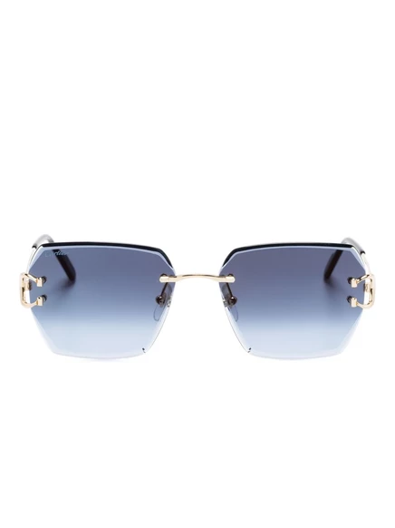 Унисекс солнцезащитные очки Cartier Signature C, золотистые