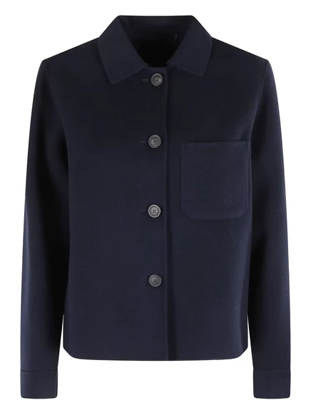 Пиджак-рубашка выходного дня Max Mara Nordic с застежкой на пуговицы blue