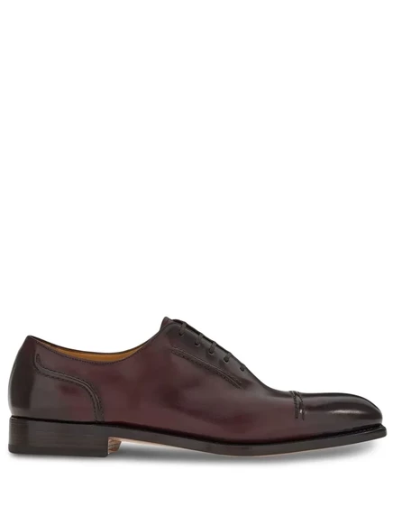 Мужские оксфорды Ferragamo из телячьей кожи, коричневые