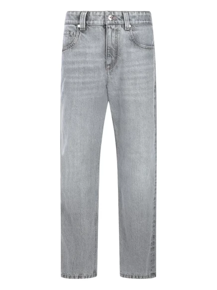 Женские пятикарманные джинсы Brunello Cucinelli, серые