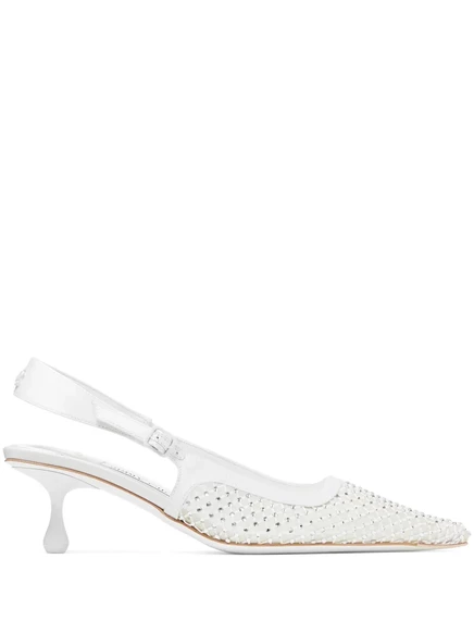 Туфли-лодочки Jimmy Choo 50 мм Amel white
